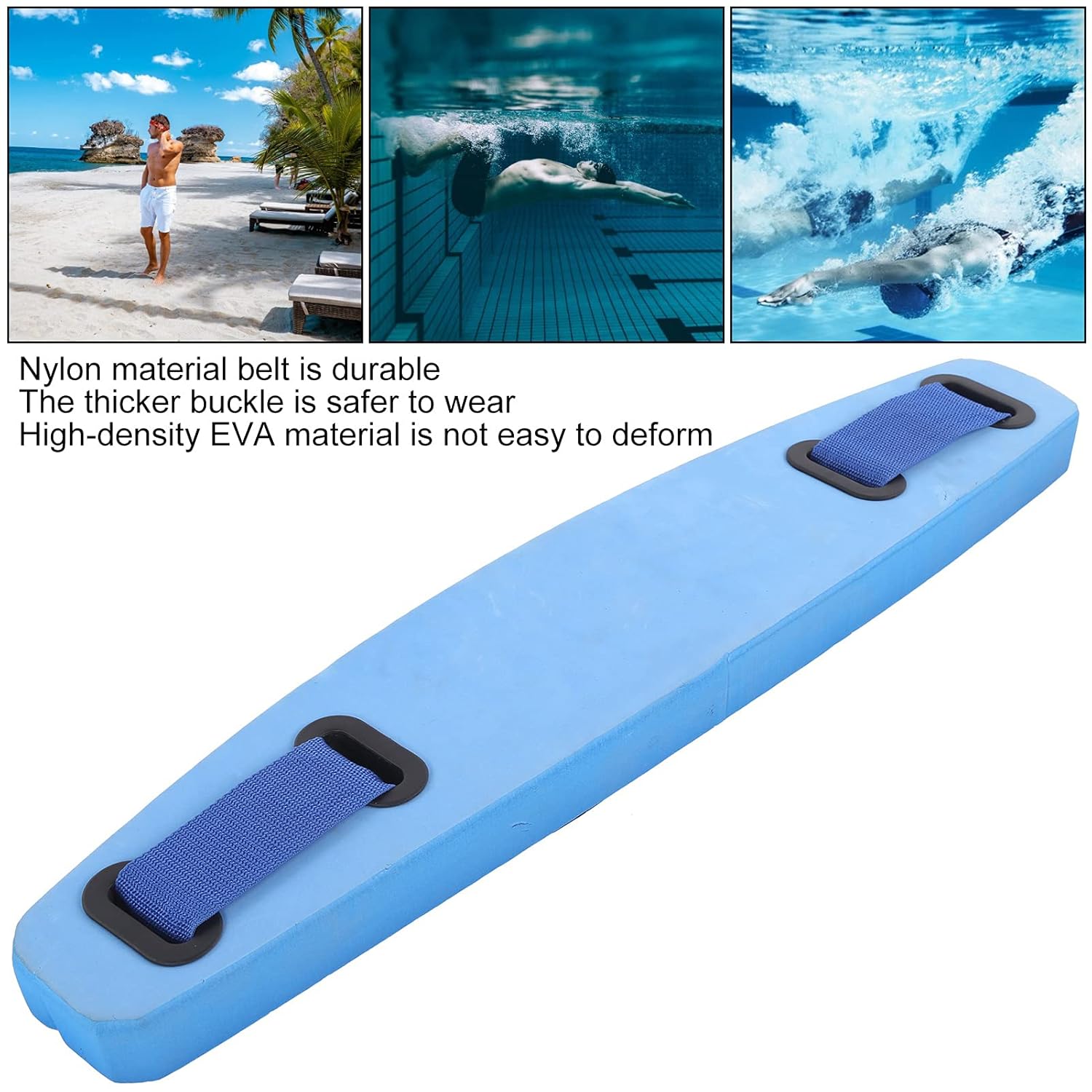 VBESTLIFE Swimming Floatation Belt, Small Size Adjustable Swimming Buoyancy Belt Outdoor Swim Training Aid for Adult and Kids(Blue) - View 5 of 9