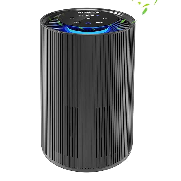 STEALTH STEALTH Air Purifiers Deep Black High Efficiency Odor Eliminator for Home and Office Clean Air Solution