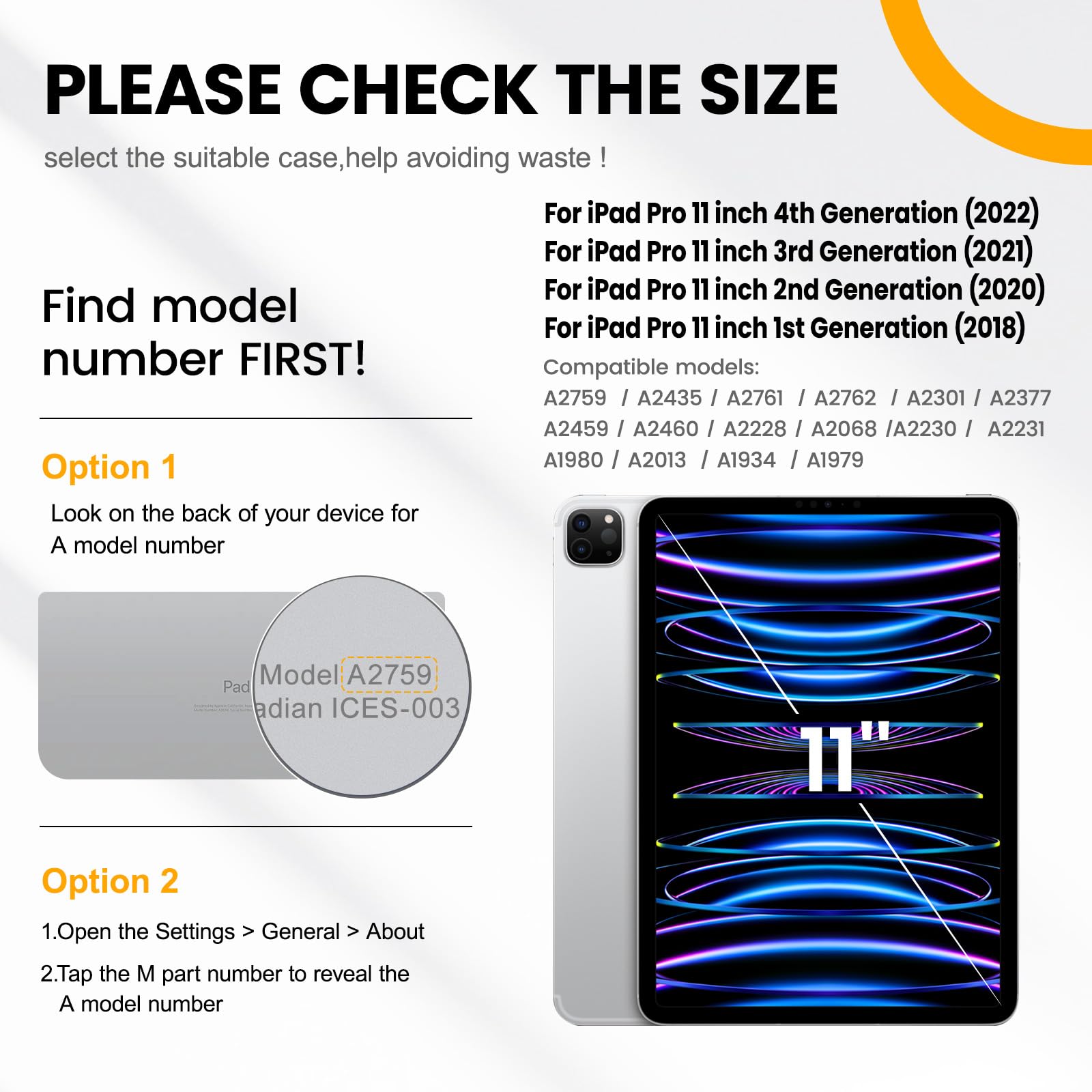 timecity Timecity Shockproof Case for iPad Pro 11 Inch 2022 2021 with Screen Protector Swivel Stand Handle Shoulder Strap Pencil Holder Light Blue - View 2 of 9