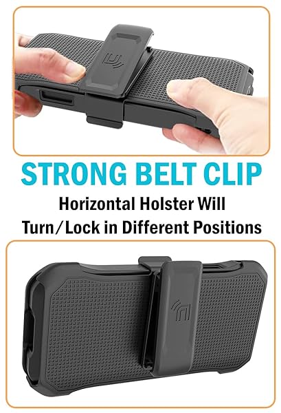 Nakedcellphone Kyocera DuraForce Ultra 5G UW Case with Kickstand & Belt Clip - Nakedcellphone Combo for Verizon E7110 - View 7 of 11