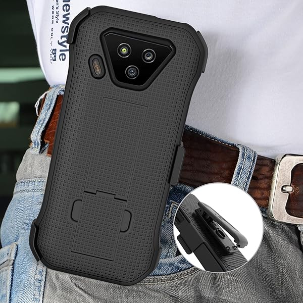 Nakedcellphone Kyocera DuraForce Ultra 5G UW Case with Kickstand & Belt Clip - Nakedcellphone Combo for Verizon E7110 - View 9 of 11