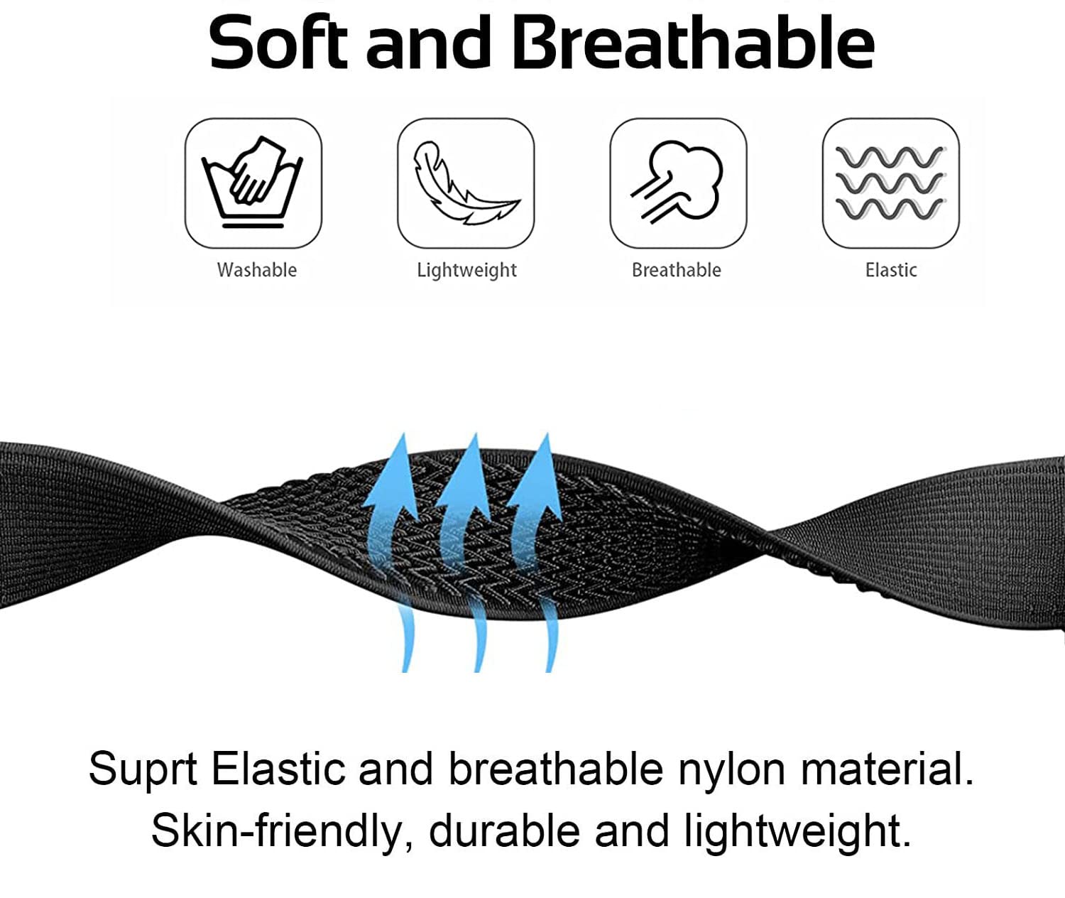 Olytop Olytop Elastic Bands for Galaxy Watch 7 6 4 Classic Bands 47mm 46mm 43mm 42mm 5 Pro Band 45mm,Samsung Galaxy Watch 7 FE 6 5 4 Strap 44mm 40mm Active - View 3 of 8