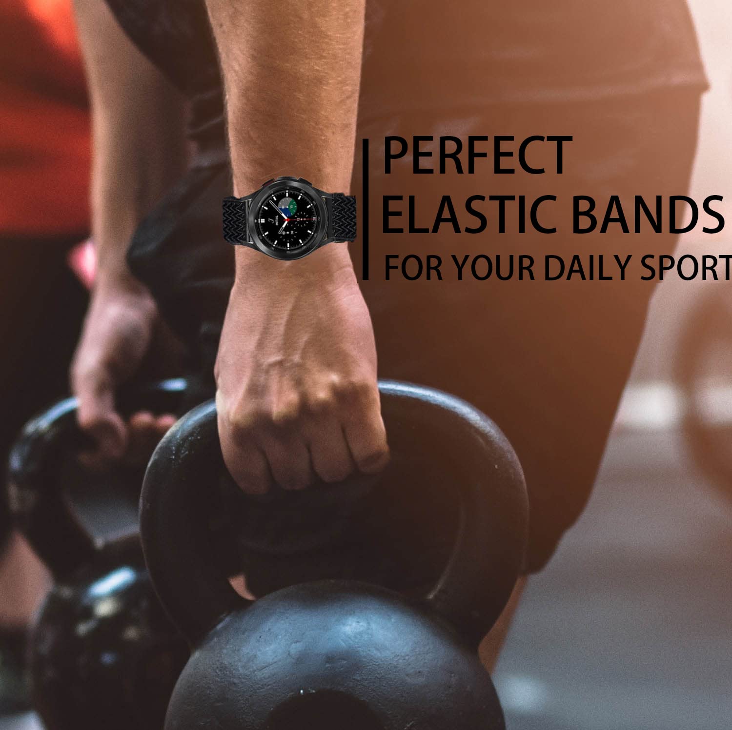 Olytop Olytop Elastic Bands for Galaxy Watch 7 6 4 Classic Bands 47mm 46mm 43mm 42mm 5 Pro Band 45mm,Samsung Galaxy Watch 7 FE 6 5 4 Strap 44mm 40mm Active - View 4 of 8