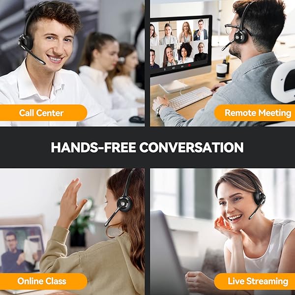 TECKNET TECKNET Bluetooth Headset: Wireless Noise Cancelling On-Ear Headphones for Truckers & Hands-Free Calls - View 9 of 9