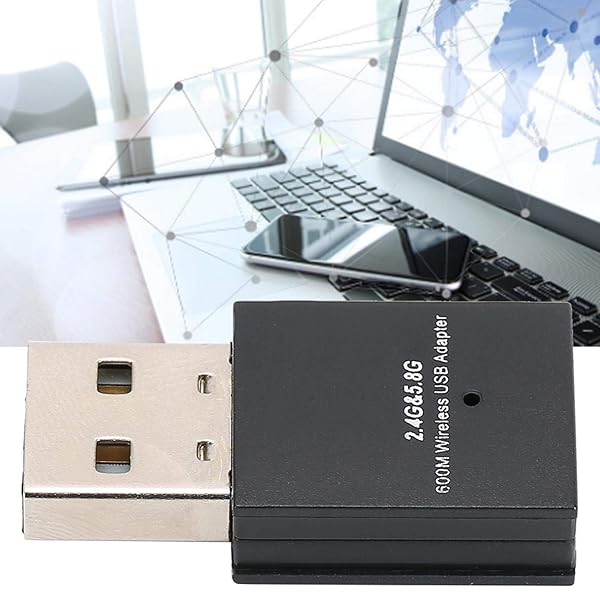 ASHATA ASHATA USB Bluetooth Dongle 600Mbps Network Adapter for PC Laptop Desktop Compatible with Windows and Android - View 8 of 10