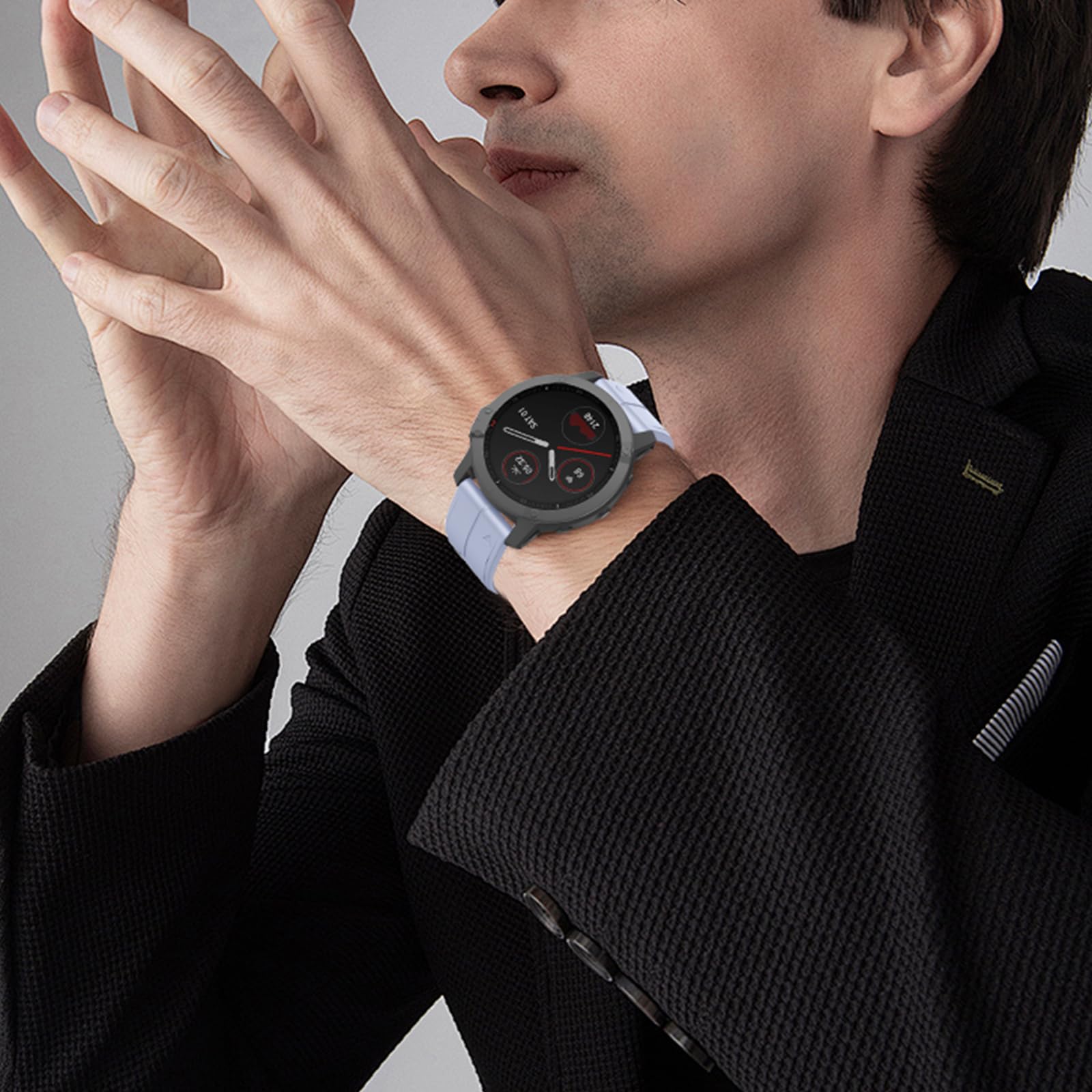 OVERSTEP OVERSTEP Compatible with Garmin Fenix 5 Watch Band 22mm Soft Silicone Bands for Fenix 6 Fenix 7 Fenix 5 Plus Fenix 6 Pro Forerunner 935 Forerunner - View 7 of 7