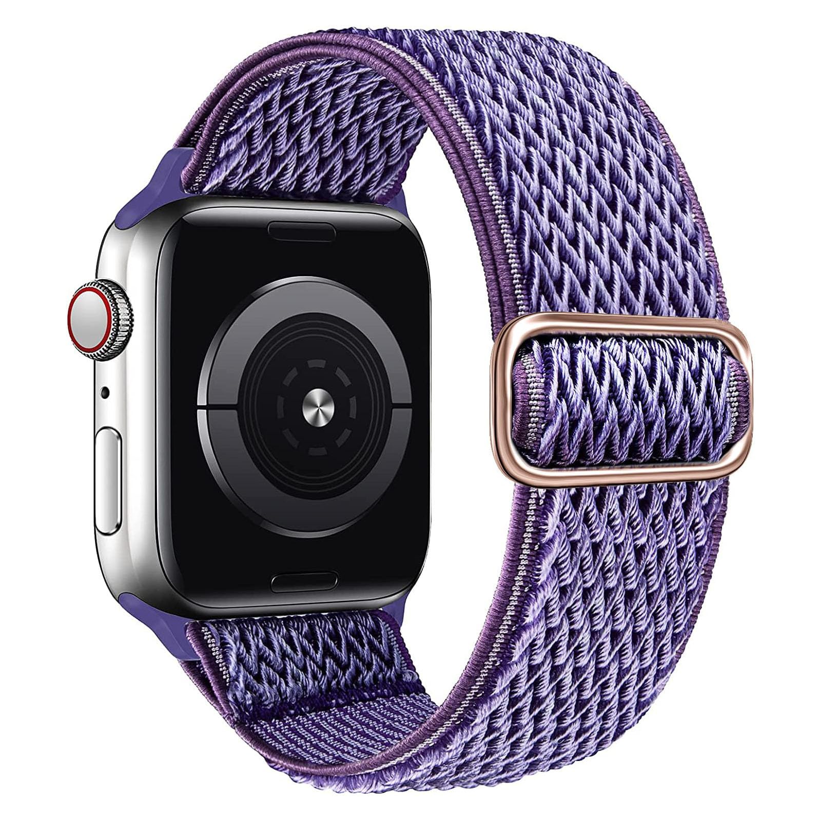 SAMYERLEN Stretchy Braided Solo Loop Compatible for Apple Watch Band 38mm 40mm 41mm 42mm 44mm 45mm 46mm 49mm Adjustable Elastic Nylon for iWatch Series 11 10 9