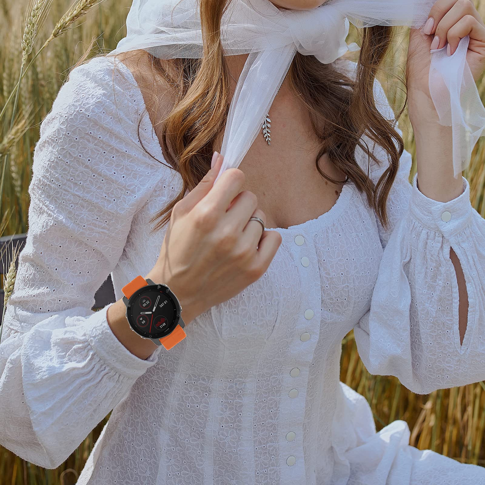 OVERSTEP OVERSTEP Compatible with Garmin Fenix 5 Watch Band 22mm Soft Silicone Bands for Fenix 6 Fenix 7 Fenix 5 Plus Fenix 6 Pro Forerunner 935 Forerunner - View 7 of 7