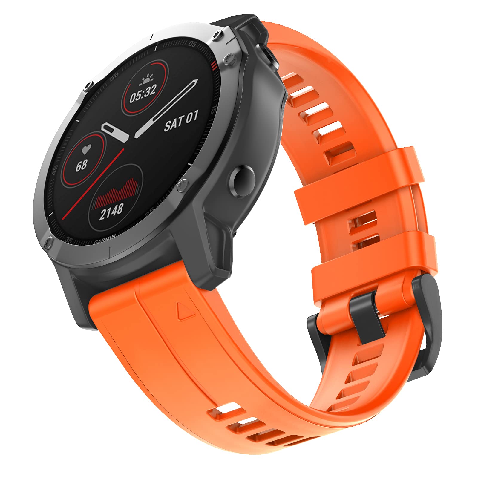 OVERSTEP Compatible with Garmin Fenix 5 Watch Band 22mm Soft Silicone Bands for Fenix 6 Fenix 7 Fenix 5 Plus Fenix 6 Pro Forerunner 935 Forerunner