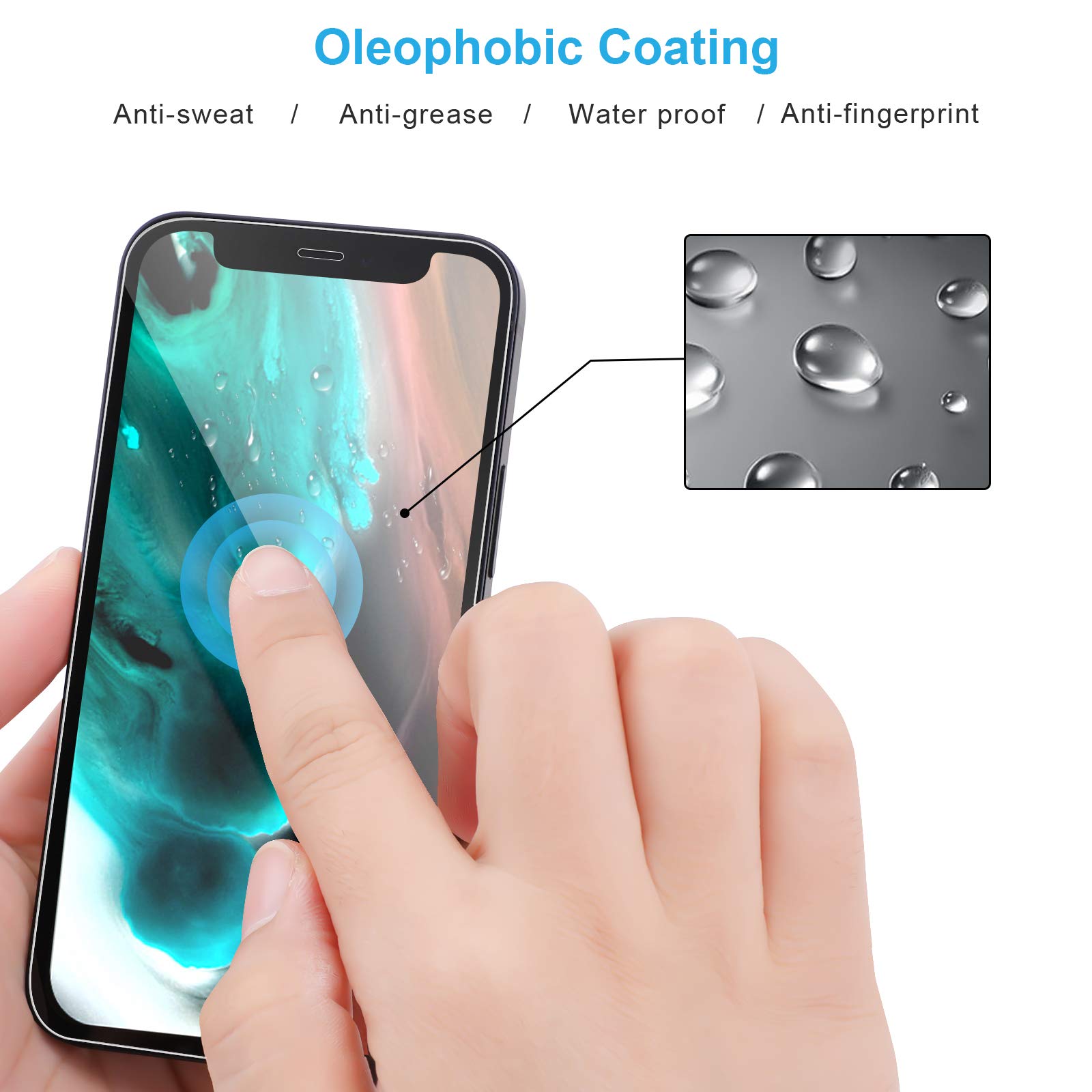 AKWOX (4-Pack) Tempered Glass Screen Protectors for iPhone 12 Mini 5.4-inch with Back Covers, Akwox 9H Front Screen Protector and Back Screen Protector for - View 4 of 7