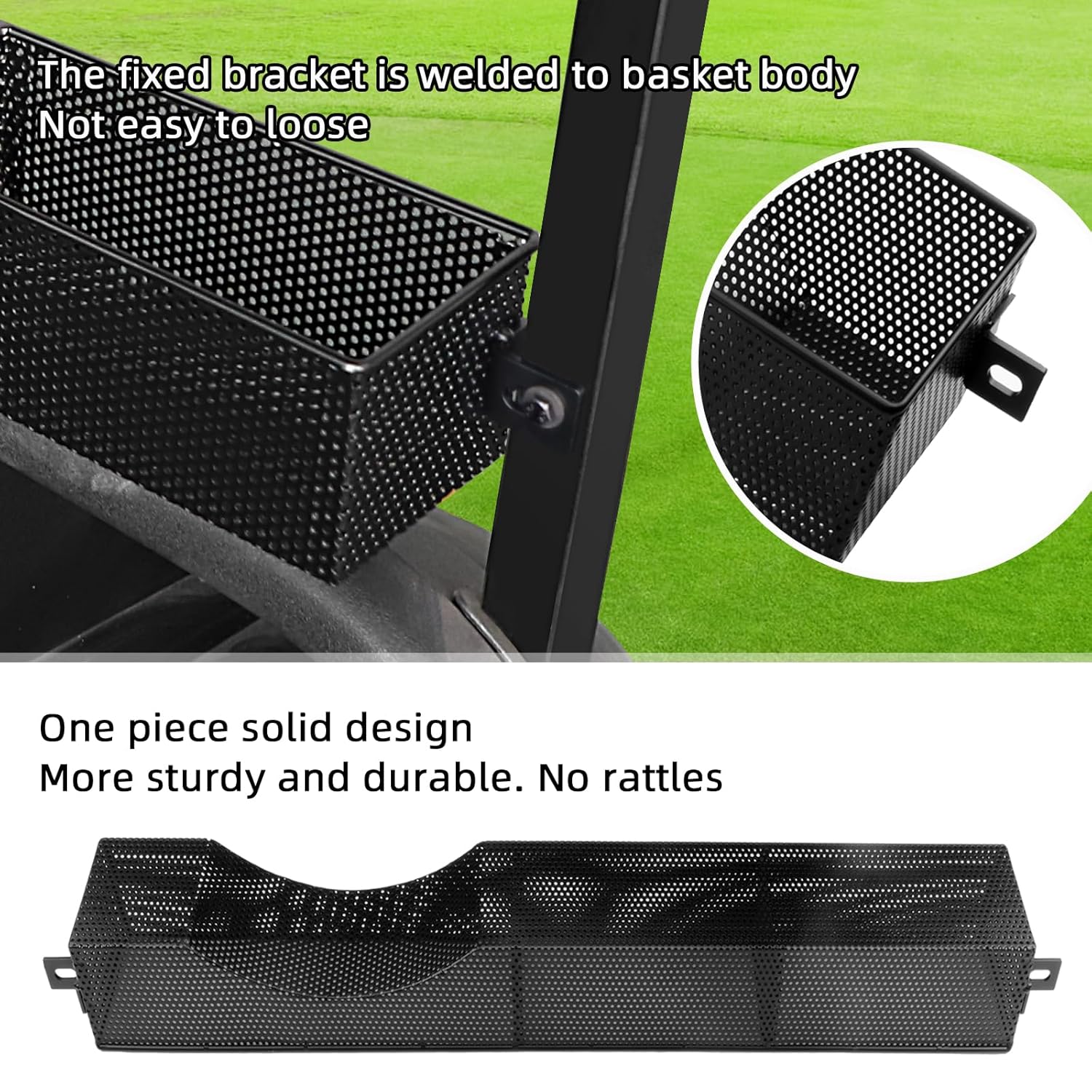 Roykaw Roykaw EZGO RXV Front Storage Basket Tray Organizer for 2008-up Golf Cart Models - Upgrade One Piece Solid Design More Sturdy and No Rattles - View 3 of 6