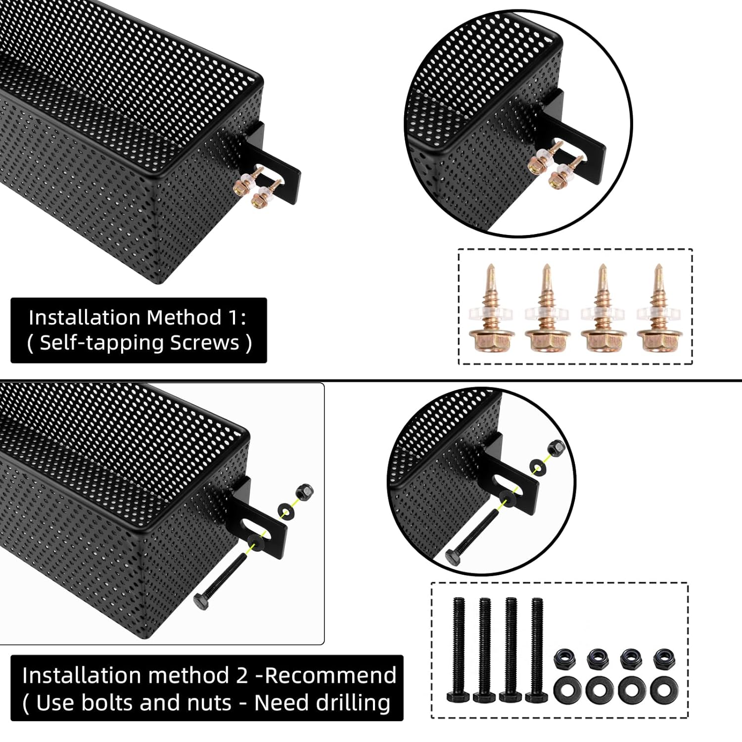 Roykaw Roykaw EZGO RXV Front Storage Basket Tray Organizer for 2008-up Golf Cart Models - Upgrade One Piece Solid Design More Sturdy and No Rattles - View 5 of 6