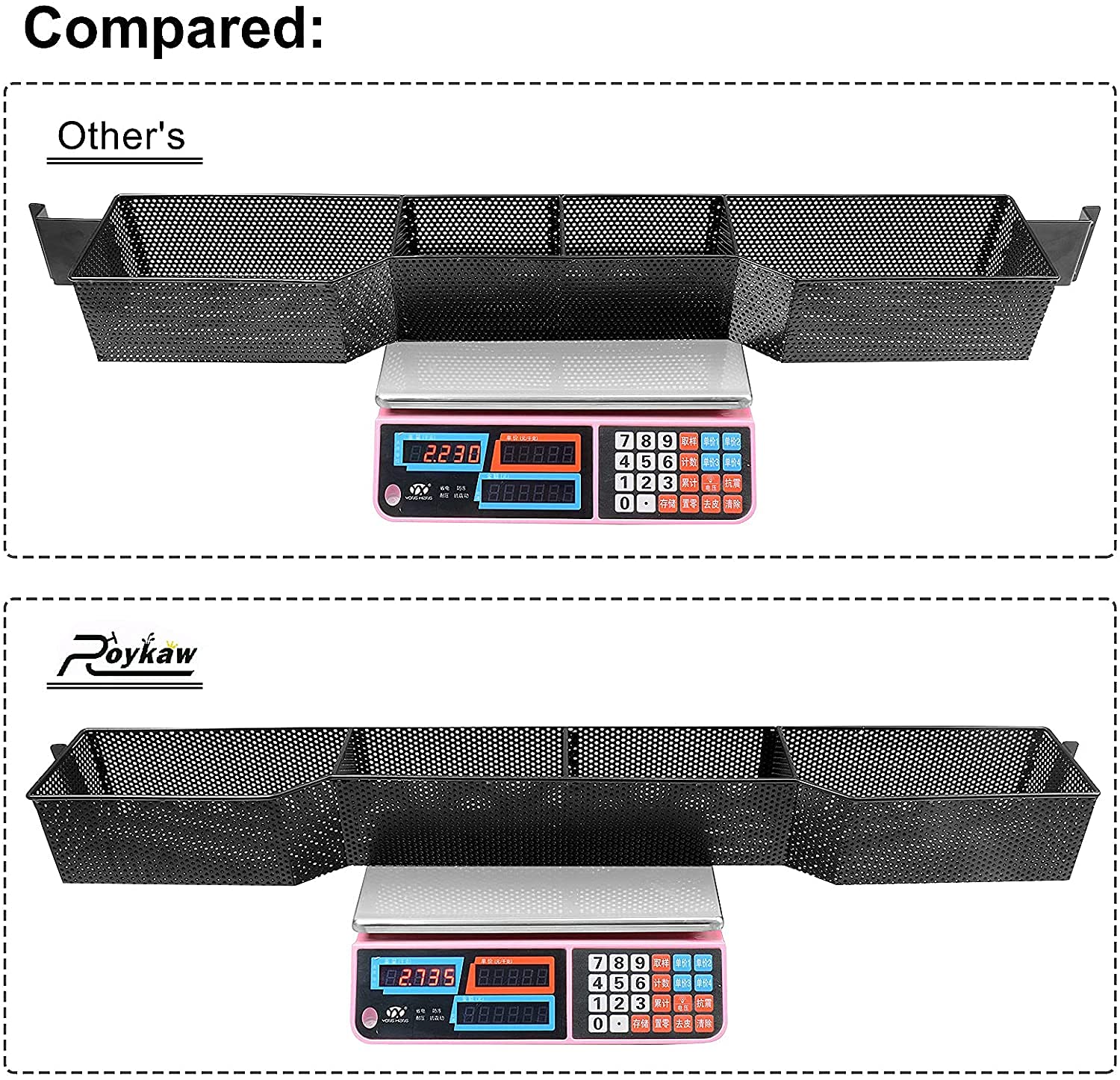 Roykaw Roykaw Golf Cart Front Inner Basket Dash Storage Tray Organizer Rack for EZGO TXT 1994-Up GandE Golf Cart, One Piece Solid Design and Large Storage - View 5 of 6