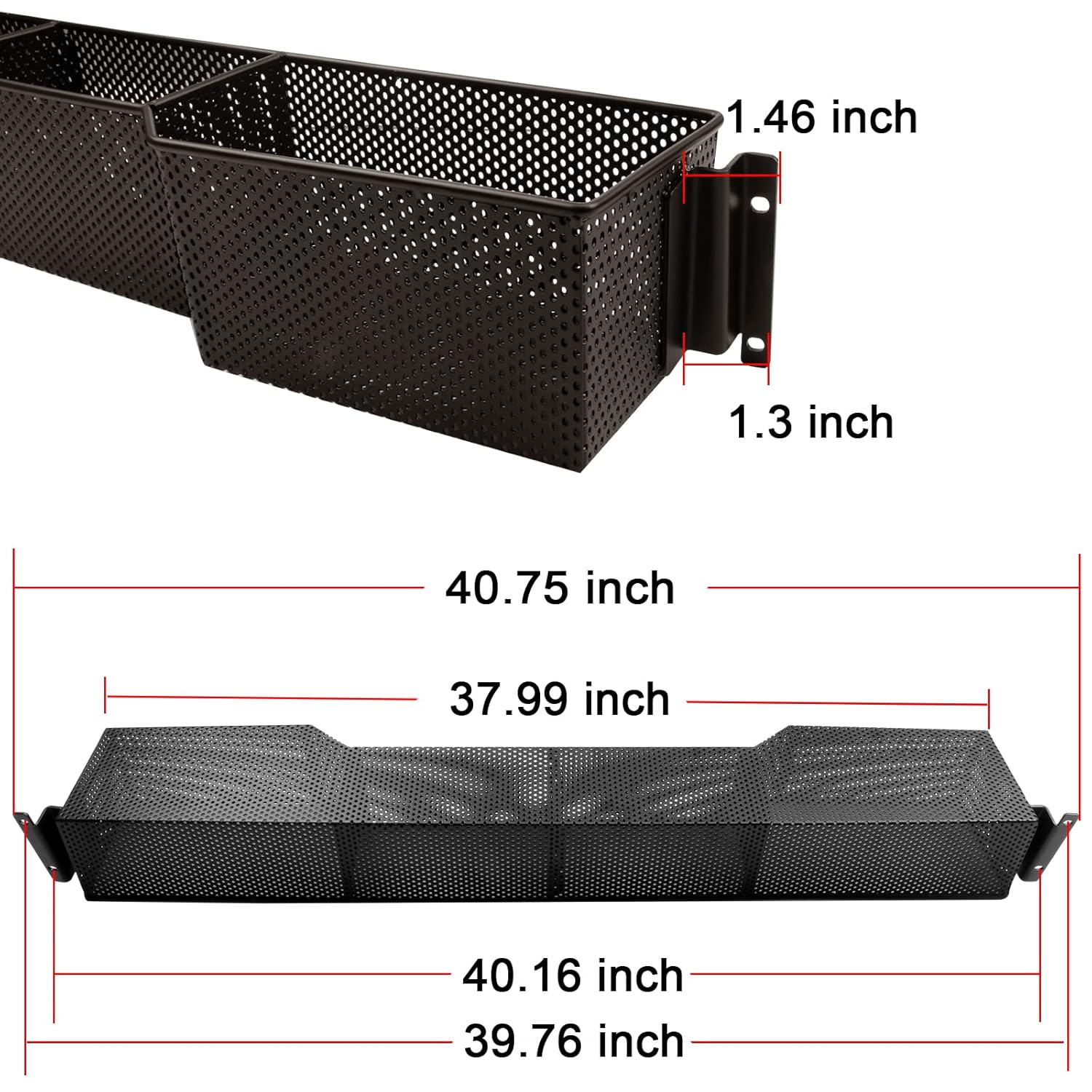 Roykaw Roykaw Golf Cart Front Inner Basket Dash Storage Tray Organizer Rack for EZGO TXT 1994-Up GandE Golf Cart, One Piece Solid Design and Large Storage - View 6 of 6