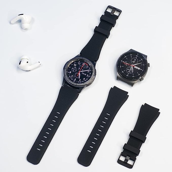 TOOLAIK TOOLAIK Band Compatible for Samsung Galaxy Watch 3 45mm Galaxy Watch 46mm Bands Gear S3 Frontier Classic, 22mm Smart Watch Band Silicone Casual - View 7 of 9