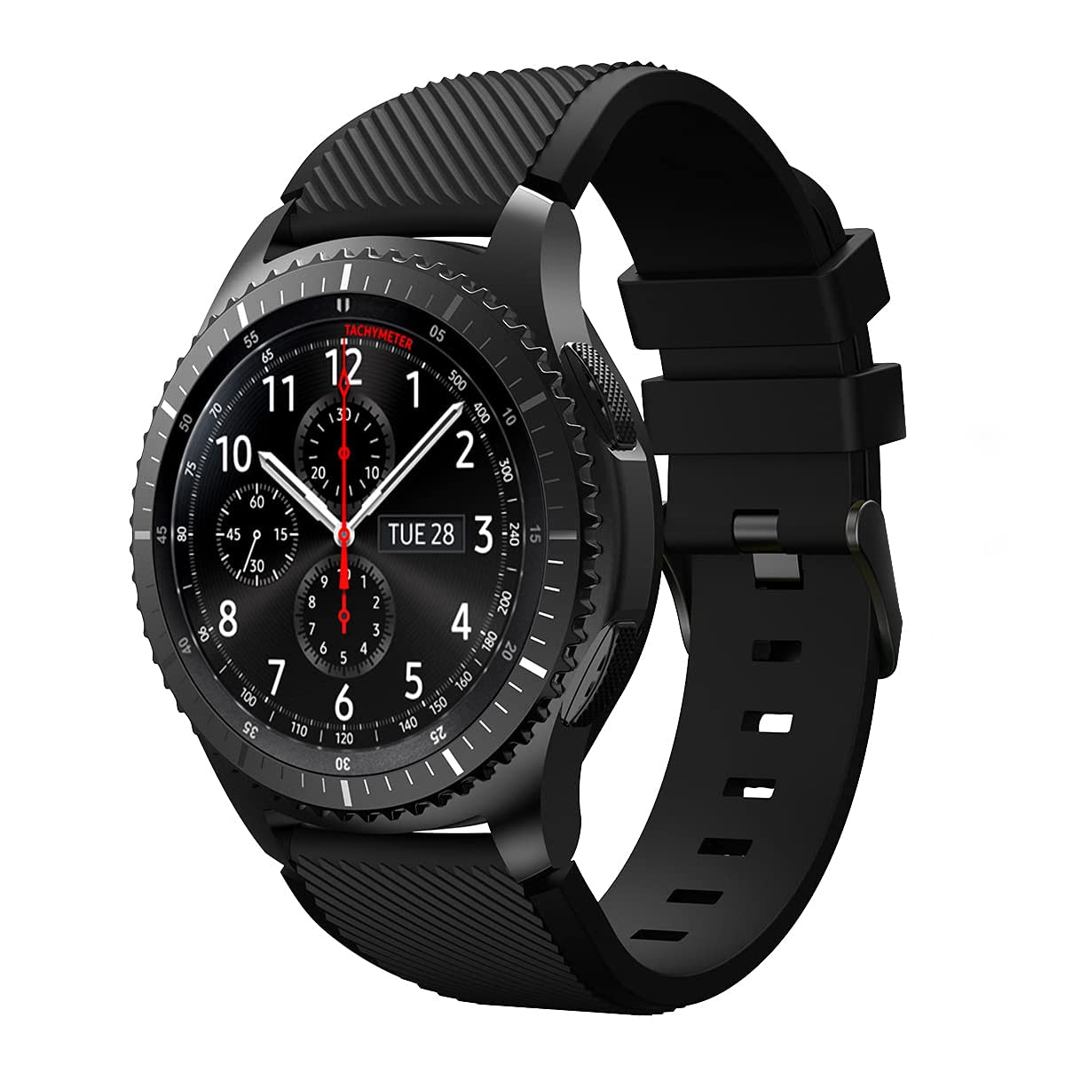 TOOLAIK TOOLAIK Band Compatible for Samsung Galaxy Watch 3 45mm Galaxy Watch 46mm Bands Gear S3 Frontier Classic, 22mm Smart Watch Band Silicone Casual