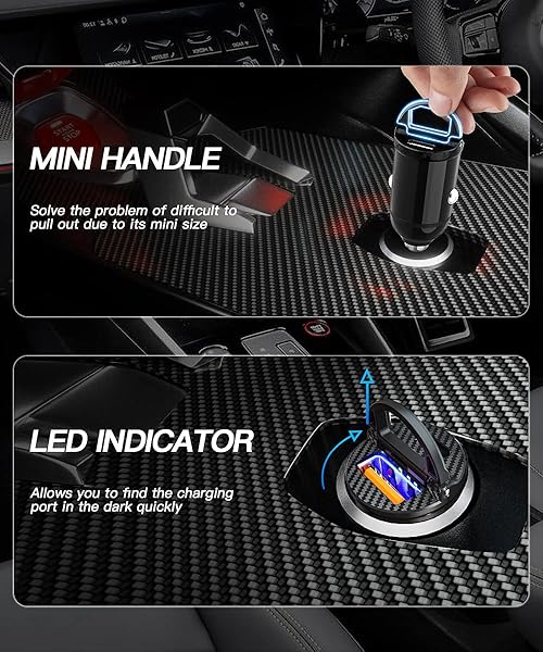 ELECTOP Electop Mini 30W Dual USB Car Charger 2 Pack Fast Charging Compact Design for Cars - View 4 of 9