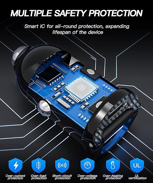 ELECTOP Electop Mini 30W Dual USB Car Charger 2 Pack Fast Charging Compact Design for Cars - View 8 of 9