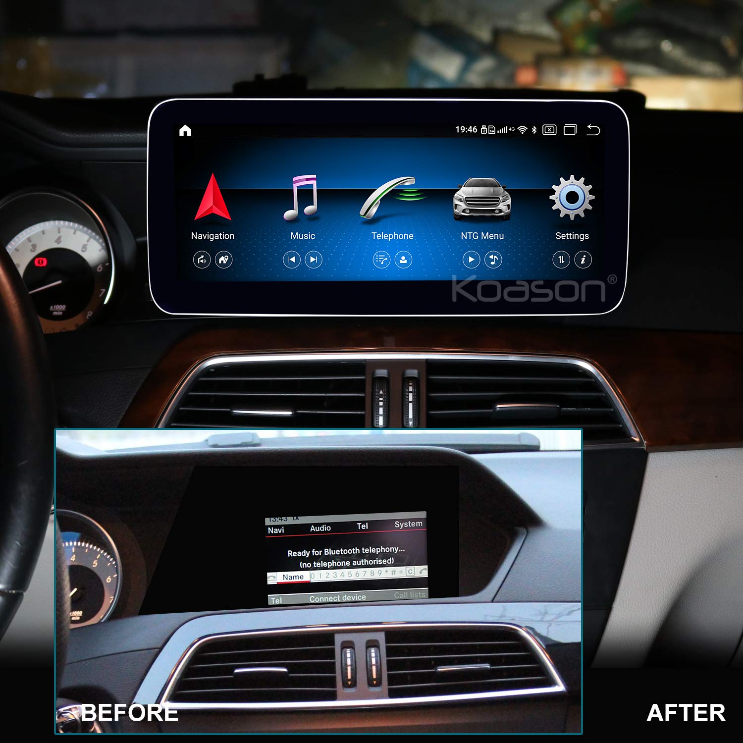 Koason "Upgrade Your Mercedes Benz C-Class: 10.25" HD Display Monitor & GPS for W204 (2007-2010) - Android Multimedia Player" - View 3 of 7