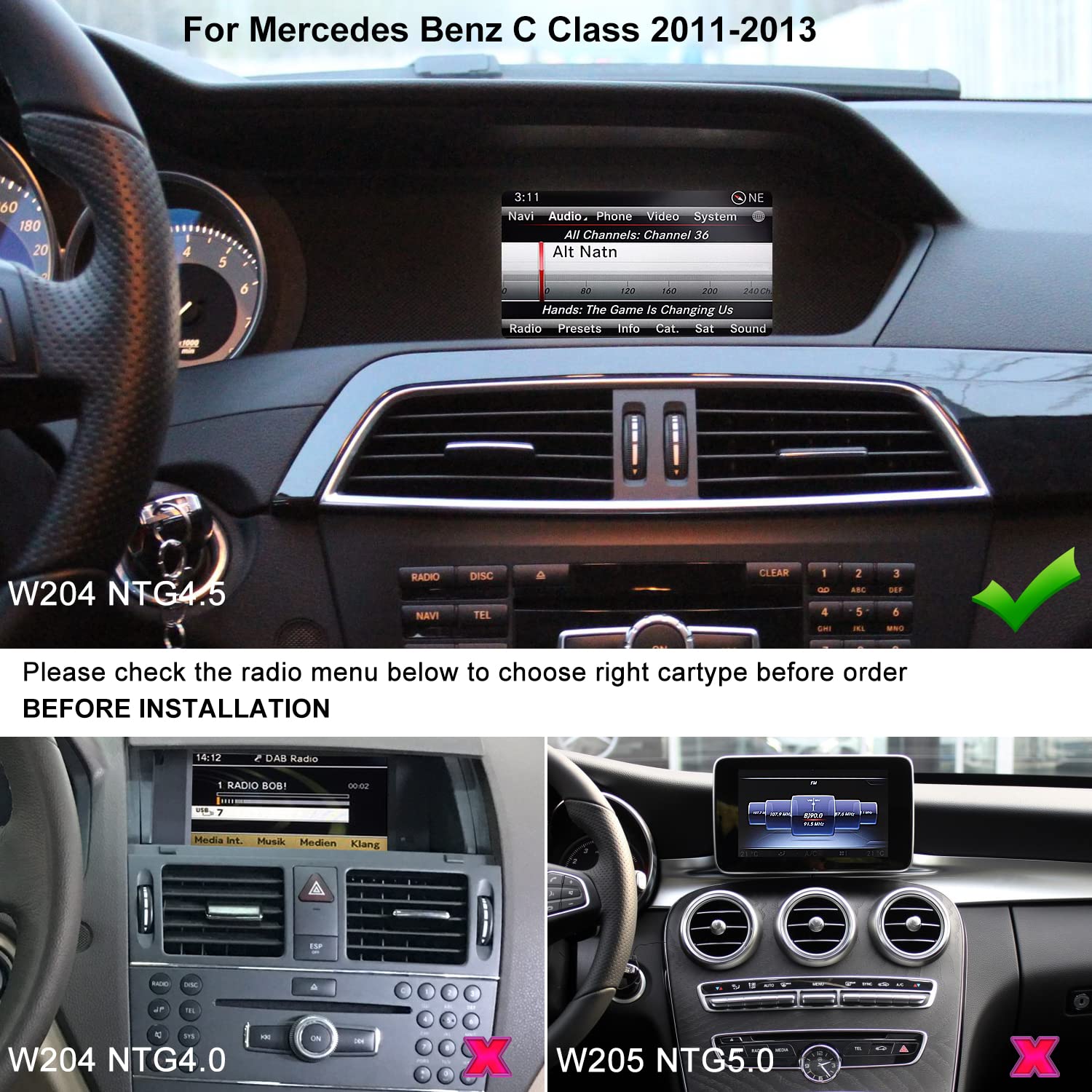 Koason "Upgrade Your Mercedes Benz C-Class: 10.25" HD Display Monitor & GPS for W204 (2007-2010) - Android Multimedia Player" - View 5 of 7