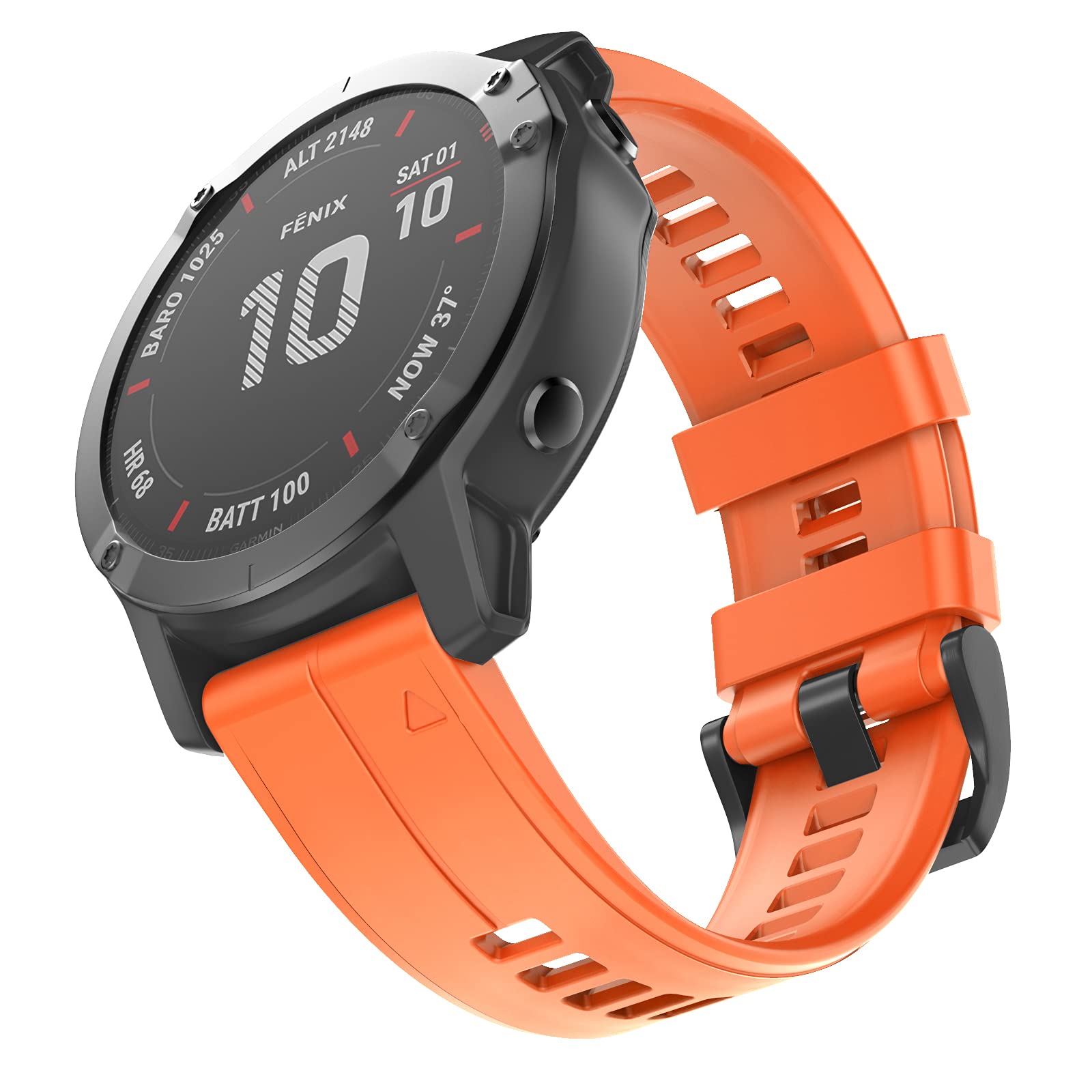 OVERSTEP OVERSTEP Compatible with Garmin Fenix 5X Band 26mm Width Soft Silicone Watch Strap for Fenix 6X Fenix 7X Fenix 5X Plus Fenix 6X Pro Fenix 3 Fenix 3