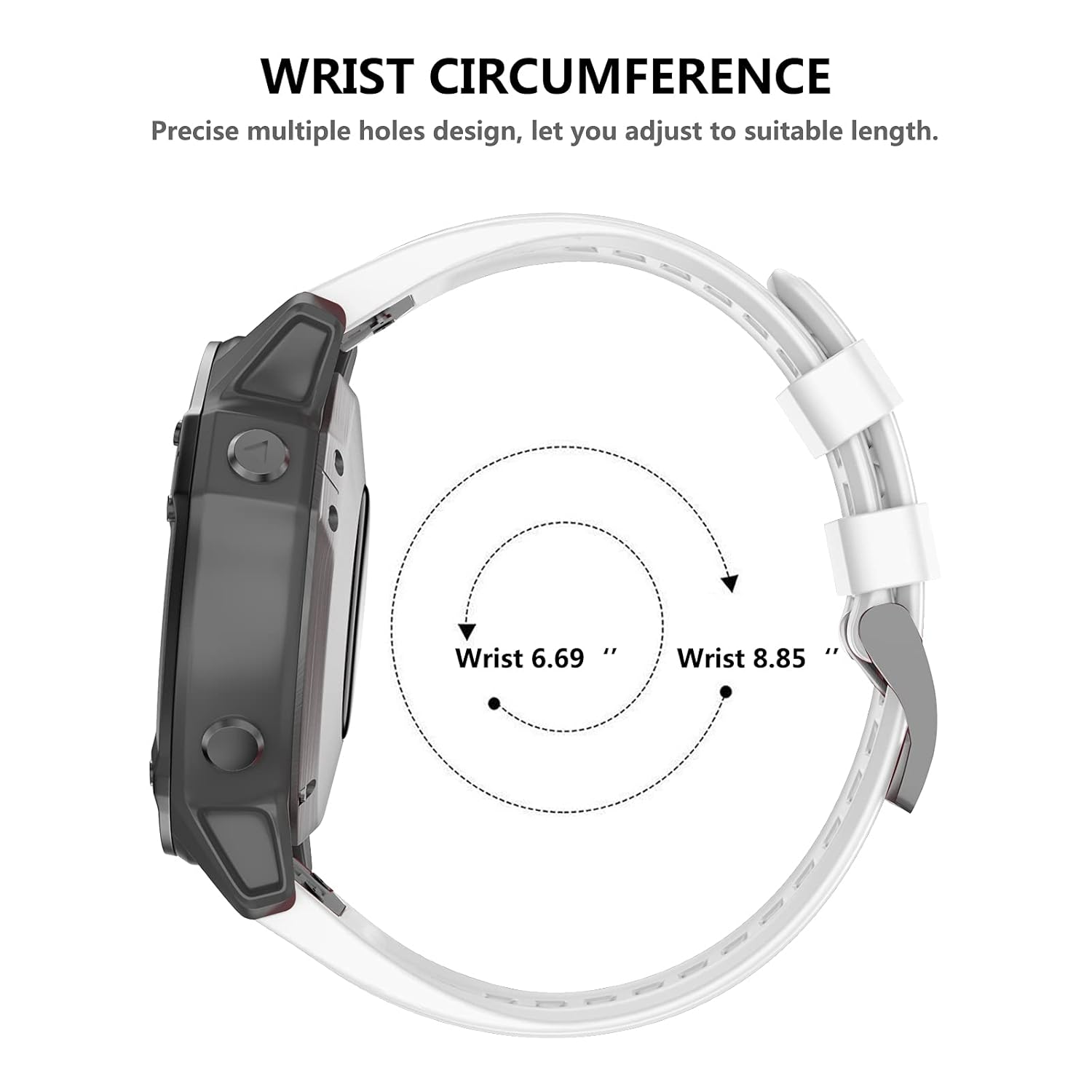 OVERSTEP OVERSTEP Compatible with Garmin Fenix 5X Band 26mm Width Soft Silicone Watch Strap for Fenix 6X Fenix 7X Fenix 5X Plus Fenix 6X Pro Fenix 3 Fenix 3 - View 6 of 9