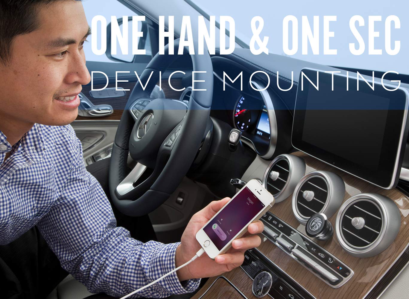 CAW.CAR Accessories Universal Car Phone Mount Magnetic - All-Metal Car Mount for Smartphone and GPS - Cell Phone Holder for Car Dashboard. +100 to Safeness and Comfort - View 6 of 7