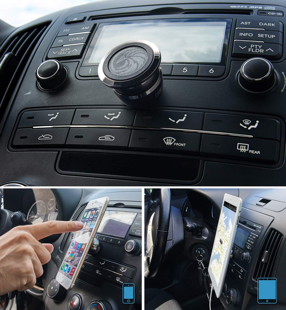 CAW.CAR Accessories Universal Car Phone Mount Magnetic - All-Metal Car Mount for Smartphone and GPS - Cell Phone Holder for Car Dashboard. +100 to Safeness and Comfort - View 7 of 7
