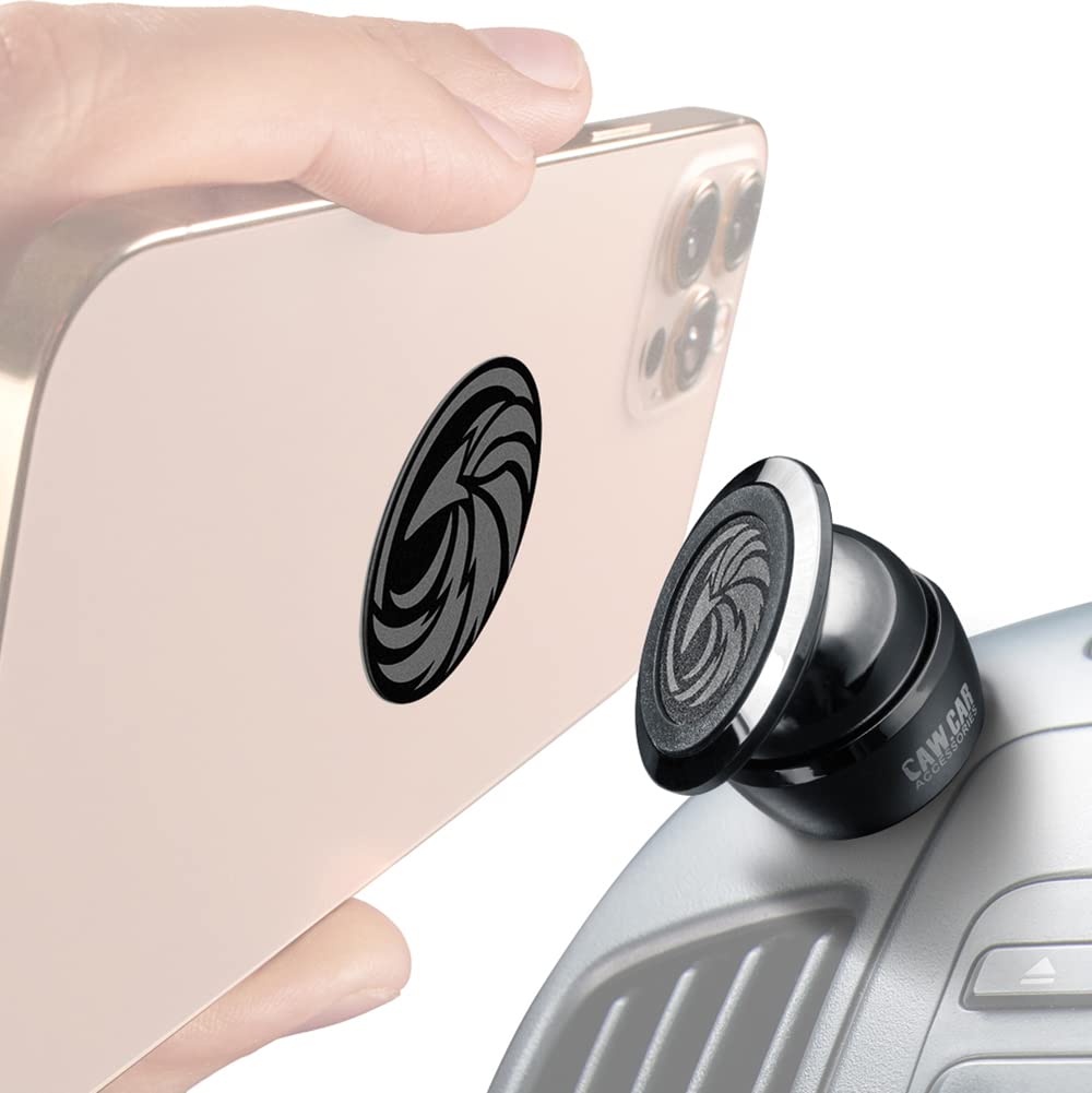CAW.CAR Accessories Universal Car Phone Mount Magnetic - All-Metal Car Mount for Smartphone and GPS - Cell Phone Holder for Car Dashboard. +100 to Safeness and Comfort
