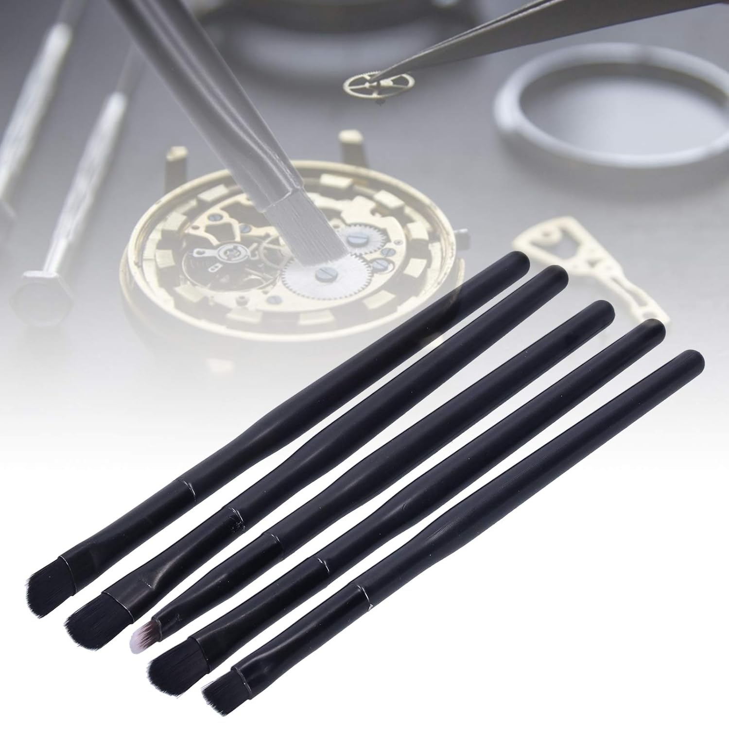 YUYTE Watch Cleaning Brush Set, Wristwatch Movement Small Part Cleaning Tool with Box, Wristwatch Dust Removal Tool for Kit for Clean Watch Crafts Jewelry