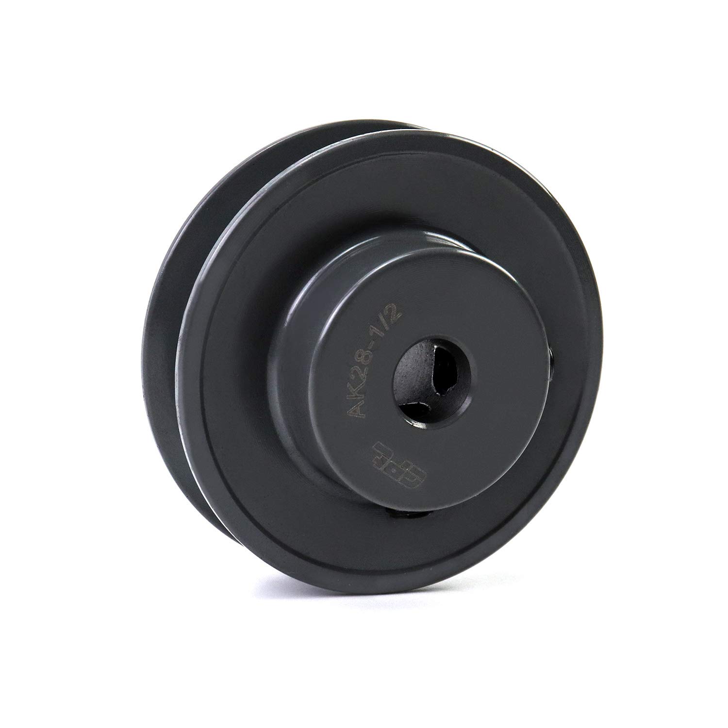 QWORK QWORK 2AK2578 Double Groove Pulley Sheave, 2.55"OD 7 8" Bore, AK Fixed Bore Pulley, for A, 3L and 4L (A and AX) V-Belts, Cast Iron - View 6 of 6