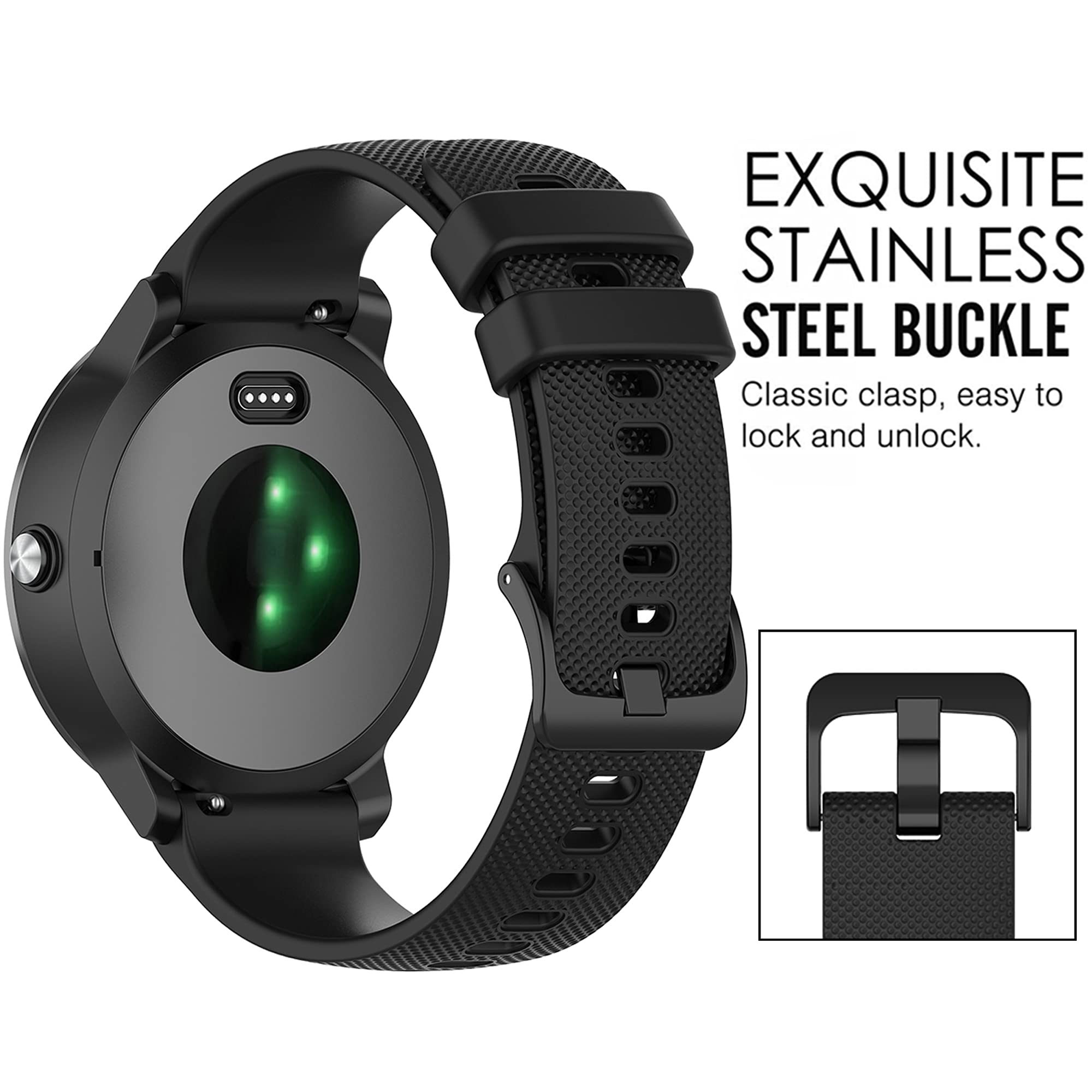 QGHXO Quick Release Replacement Band for Garmin Approach S40 S42 S12 Compatible Durable and Stylish Design - View 6 of 7