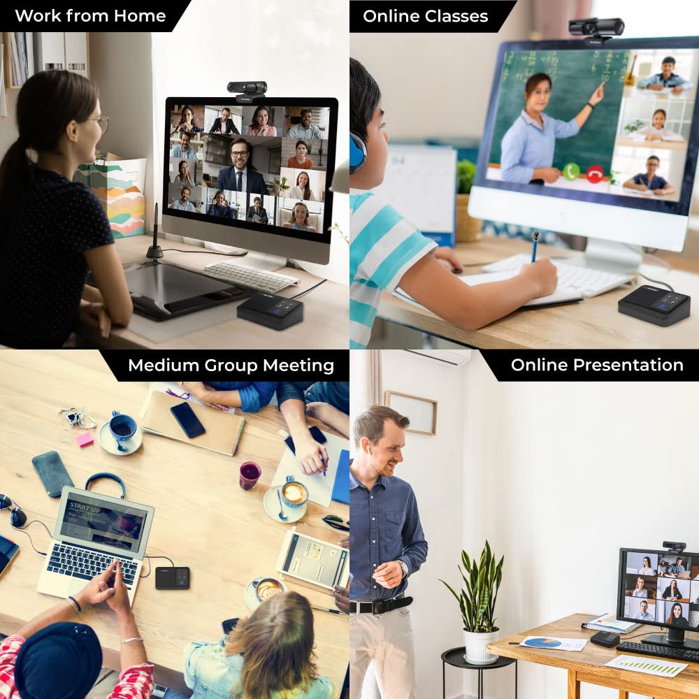 AVerMedia AVerMedia AS311 AI Speakerphone with Noise Suppression and Voice Pickup for Easy Conference Calls and Work from Home Setup - View 3 of 6