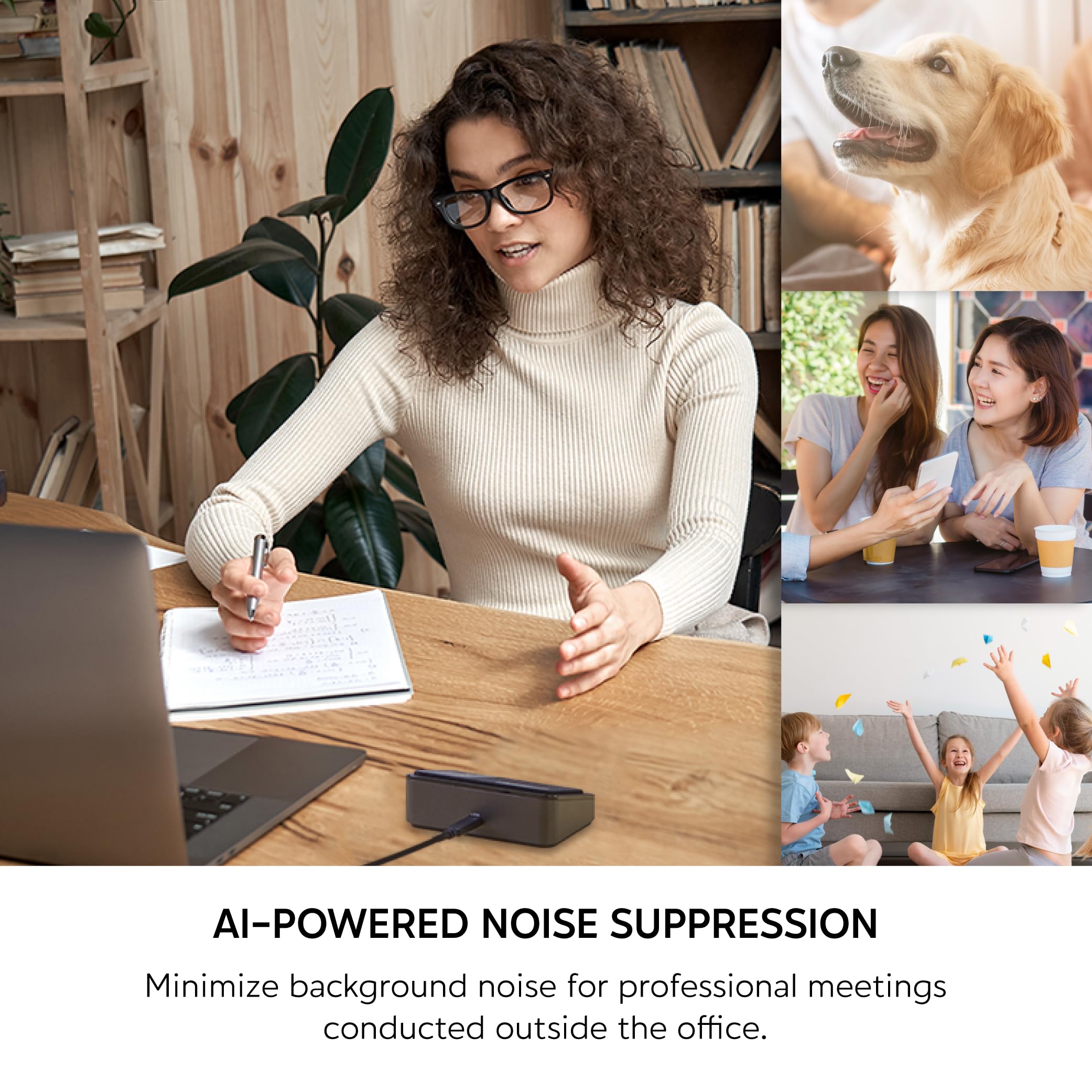 AVerMedia AVerMedia AS311 AI Speakerphone with Noise Suppression and Voice Pickup for Easy Conference Calls and Work from Home Setup - View 4 of 6