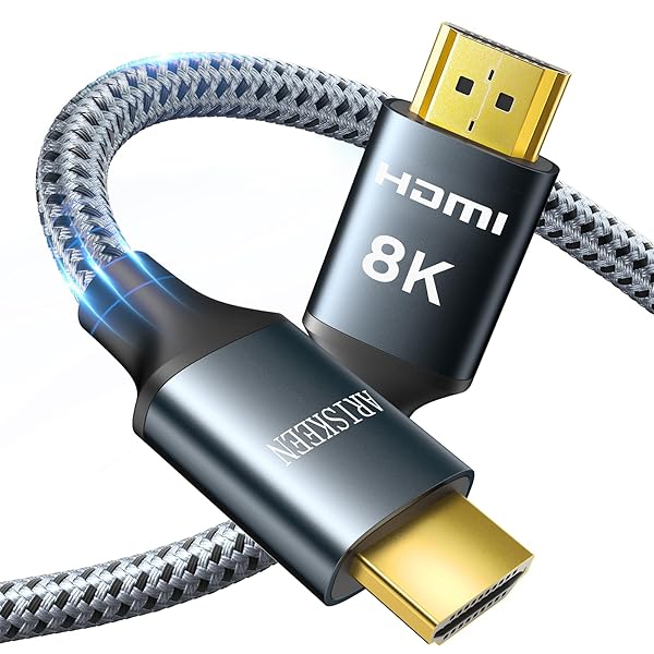 ARISKEEN ARISKEEN 8K HDMI Cable 15 FT High Speed 48Gbps HDMI 2.1 for 8K 60Hz 4K 120Hz 144Hz Braided Cord