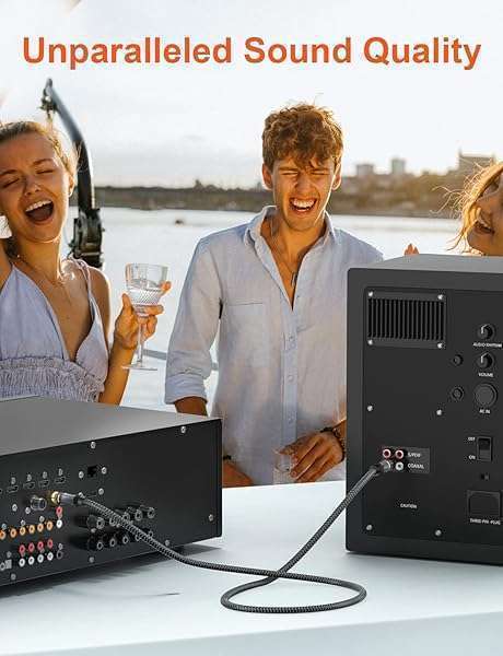 VANAUX VANAUX 16.5ft Subwoofer Cable - Digital Coaxial RCA to RCA for Home Theater & Soundbar - View 2 of 7