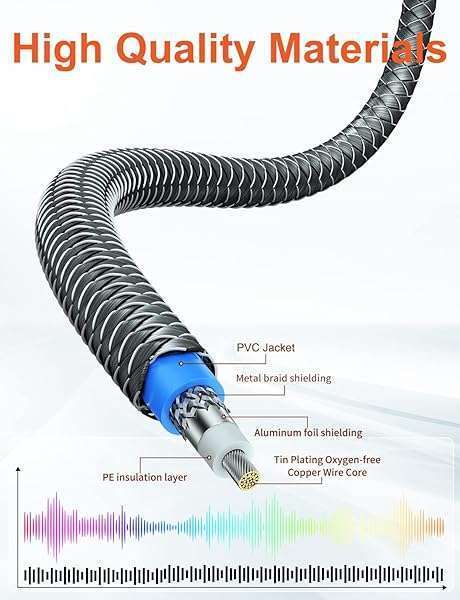 VANAUX VANAUX 16.5ft Subwoofer Cable - Digital Coaxial RCA to RCA for Home Theater & Soundbar - View 7 of 7
