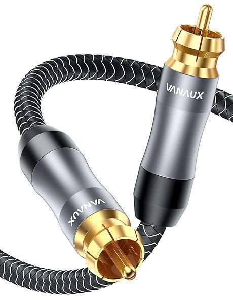 VANAUX VANAUX 16.5ft Subwoofer Cable - Digital Coaxial RCA to RCA for Home Theater & Soundbar