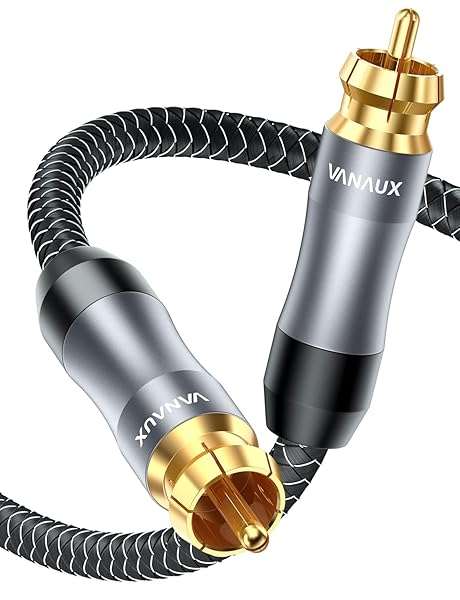 VANAUX VANAUX 6.6ft Subwoofer Cable - Digital Coaxial RCA to RCA for Home Theater & Soundbar