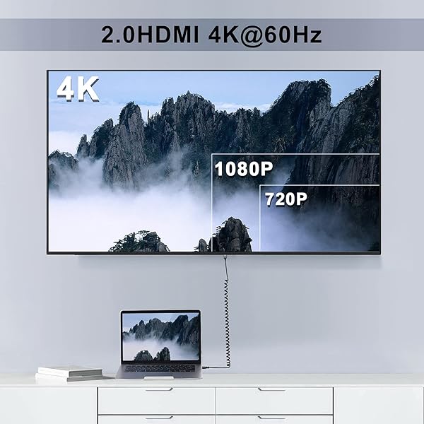 Twozoh Twozoh 4K HDMI Coiled Cable - 1.5M Extender for 3D, UHD, 1080p | HDMI 2.0a/b Compatible - View 8 of 8