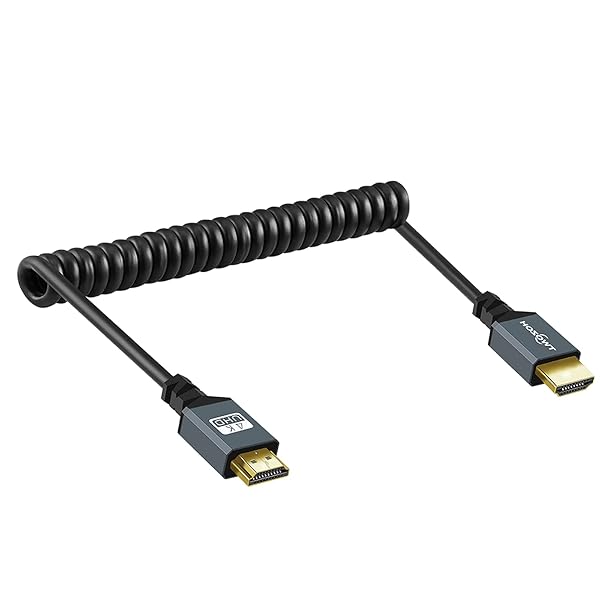 Twozoh Twozoh 4K HDMI Coiled Cable - 1.5M Extender for 3D, UHD, 1080p | HDMI 2.0a/b Compatible - View 2 of 8