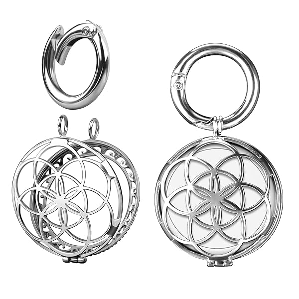 VIIVY VIYIV VIIVY VIYIV Protective Case for AirTag Key Wallet Finder Hollow Out Metal Keychain Cover Compatible with Air Tag Tracker Holder Silver - View 2 of 10