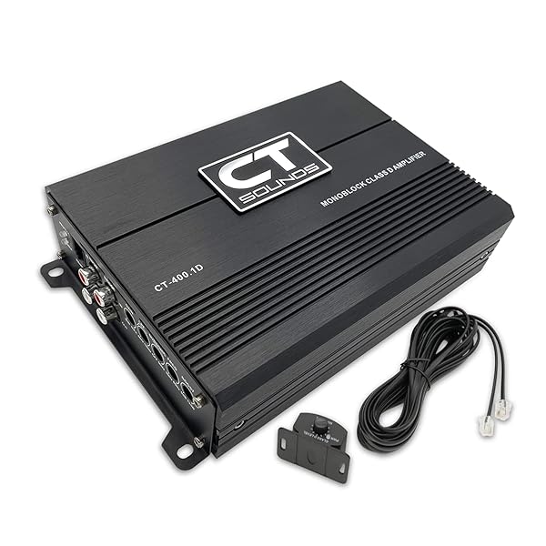 CT Sounds CT Sounds CT-400.1D Compact Class D Car Audio Monoblock Amplifier 400 Watts RMS for Powerful Sound Performance