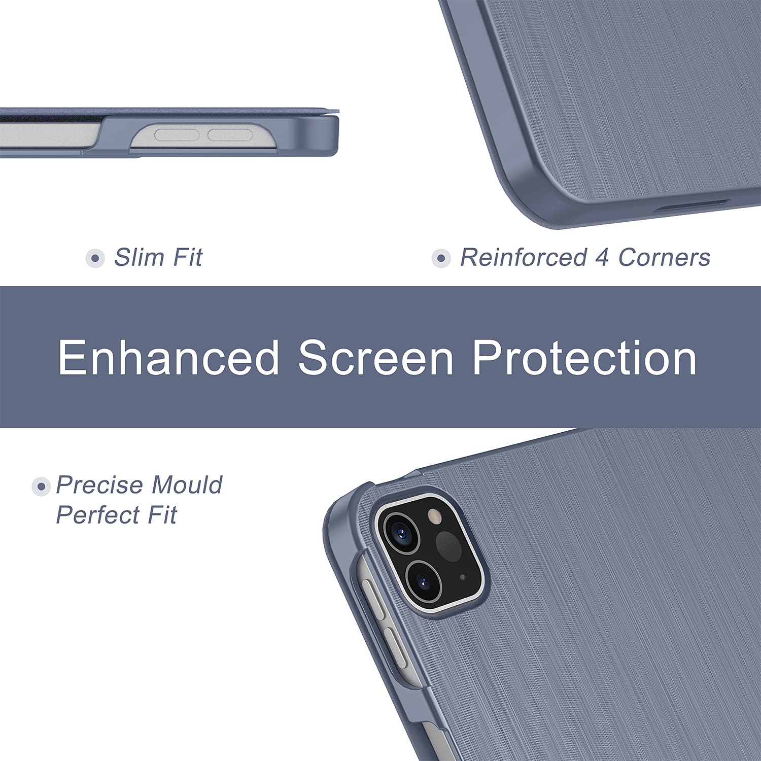 Soke Soke iPad Air 13 Inch Case 2025 2024 iPad Pro 12.9 Case Slim Trifold Stand Auto Wake Sleep Protective Hard PC Back Cover Lavender - View 5 of 9