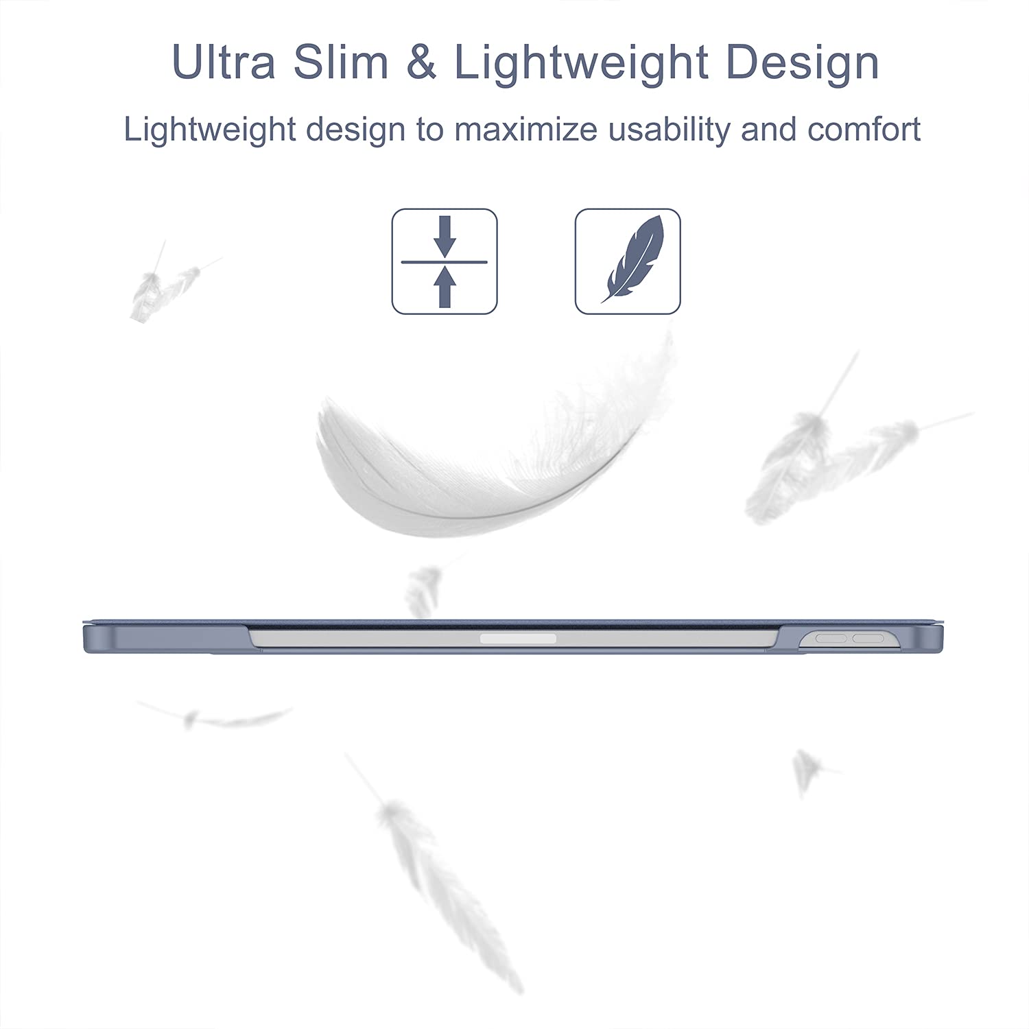 Soke Soke iPad Air 13 Inch Case 2025 2024 iPad Pro 12.9 Case Slim Trifold Stand Auto Wake Sleep Protective Hard PC Back Cover Lavender - View 8 of 9