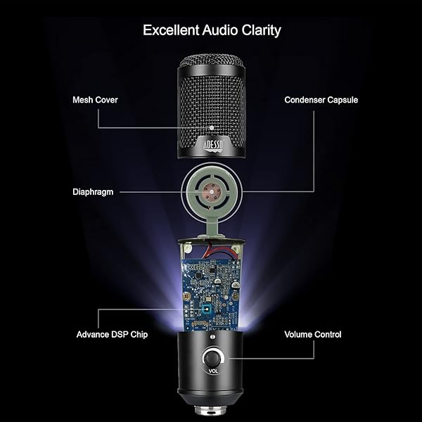 Adesso Adesso Xtream M4 Cardioid Condenser Microphone Review: Best Black Recording Mic for Quality Sound - View 7 of 9