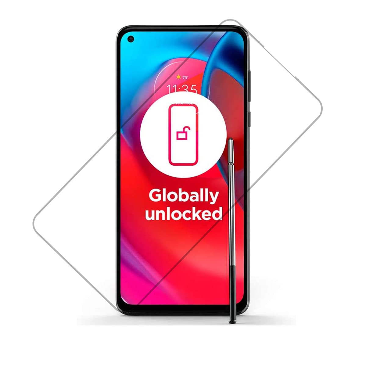 UPONEW UPONEW for Motorola G Stylus 5G 2021 Tempered Glass Screen Protector - [2 Pack] Motorola Moto G Stylus 5G 2021 Front High Clear Films Bubble Free - View 5 of 5