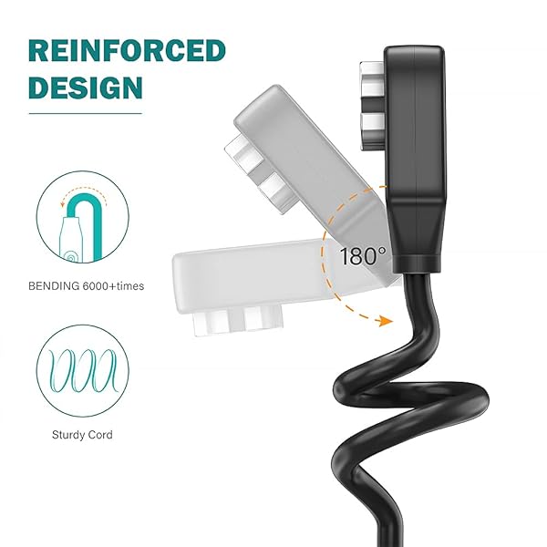 TUSITA TUSITA 2 Pack Magnetic Charger for AfterShokz Aeropex SHOKZ OPENCOMM OPENRUN PRO OPENRUN OPENRUN Mini USB Charging Cable 3.3ft Black - View 3 of 7