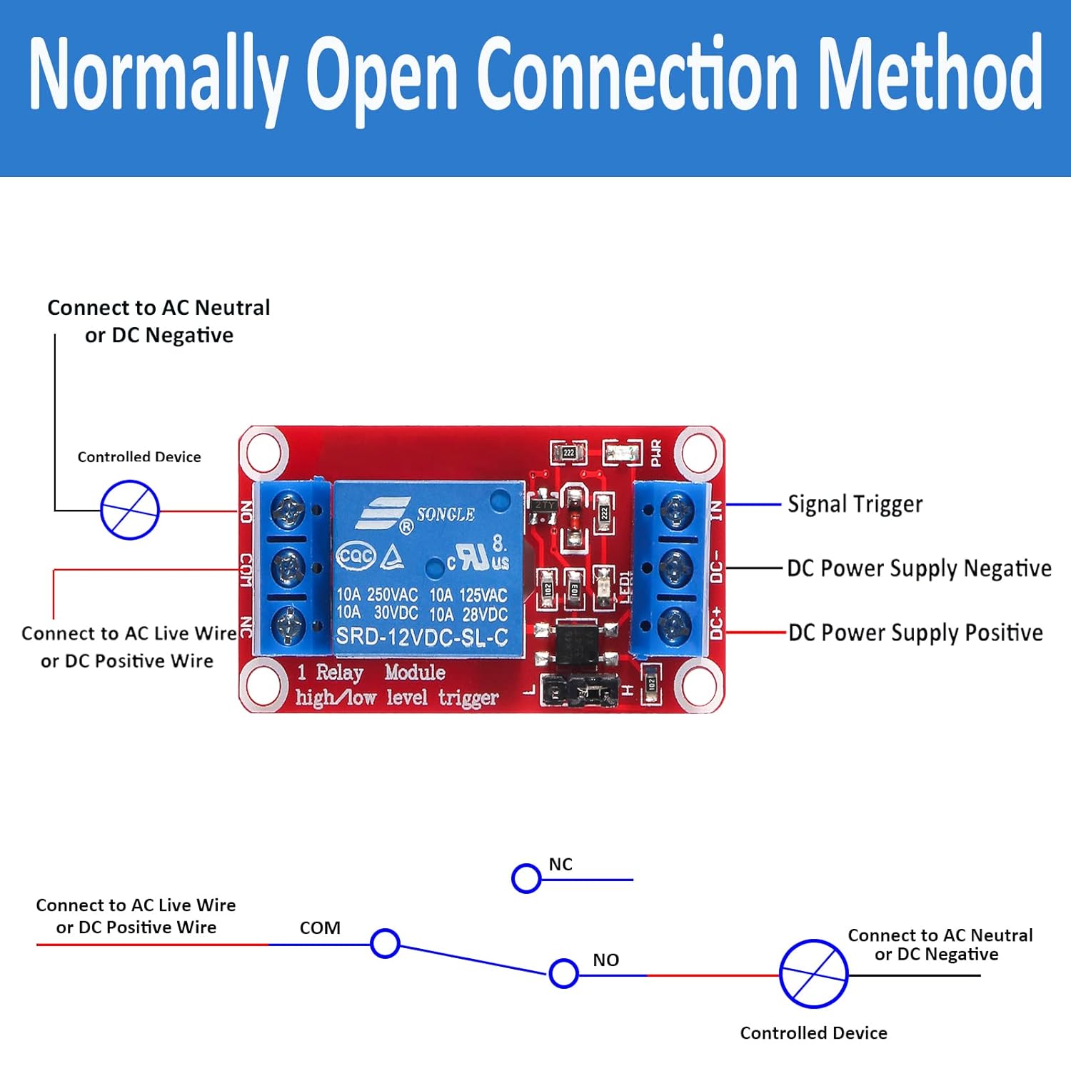 AEDIKO AEDIKO 10pcs Relay Module DC 12V Relay Board 1 Channel with Optocoupler Isolation Support High or Low Level - View 6 of 9