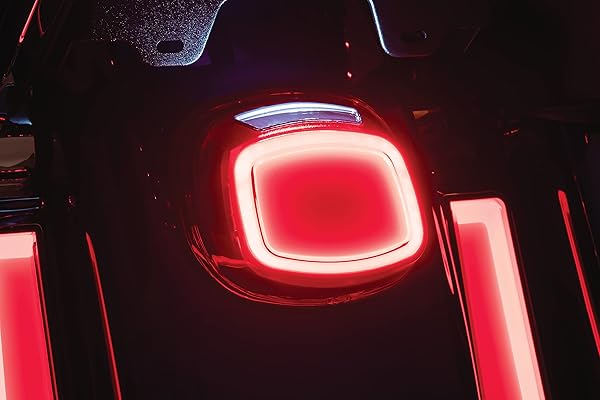 Kuryakyn Upgrade Your Ride: Kuryakyn 2910 Tracer LED Taillight with License Plate Illumination - Red Motorcycle Lighting Accessory - View 5 of 11